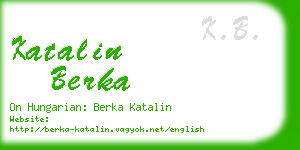 katalin berka business card